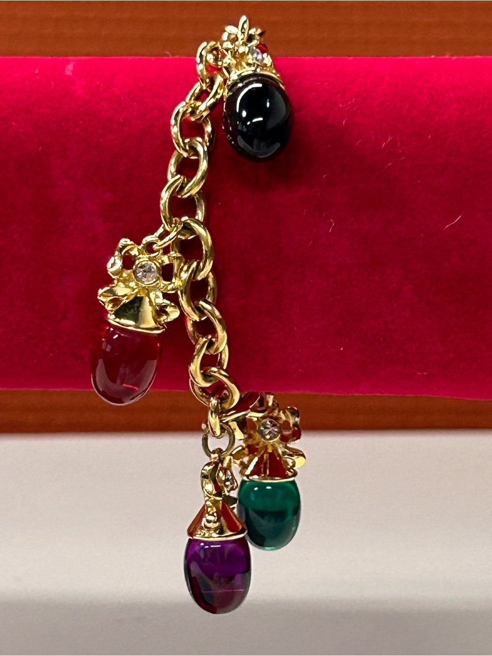 Joan Rivers Gold Charm Bracelet Vintage